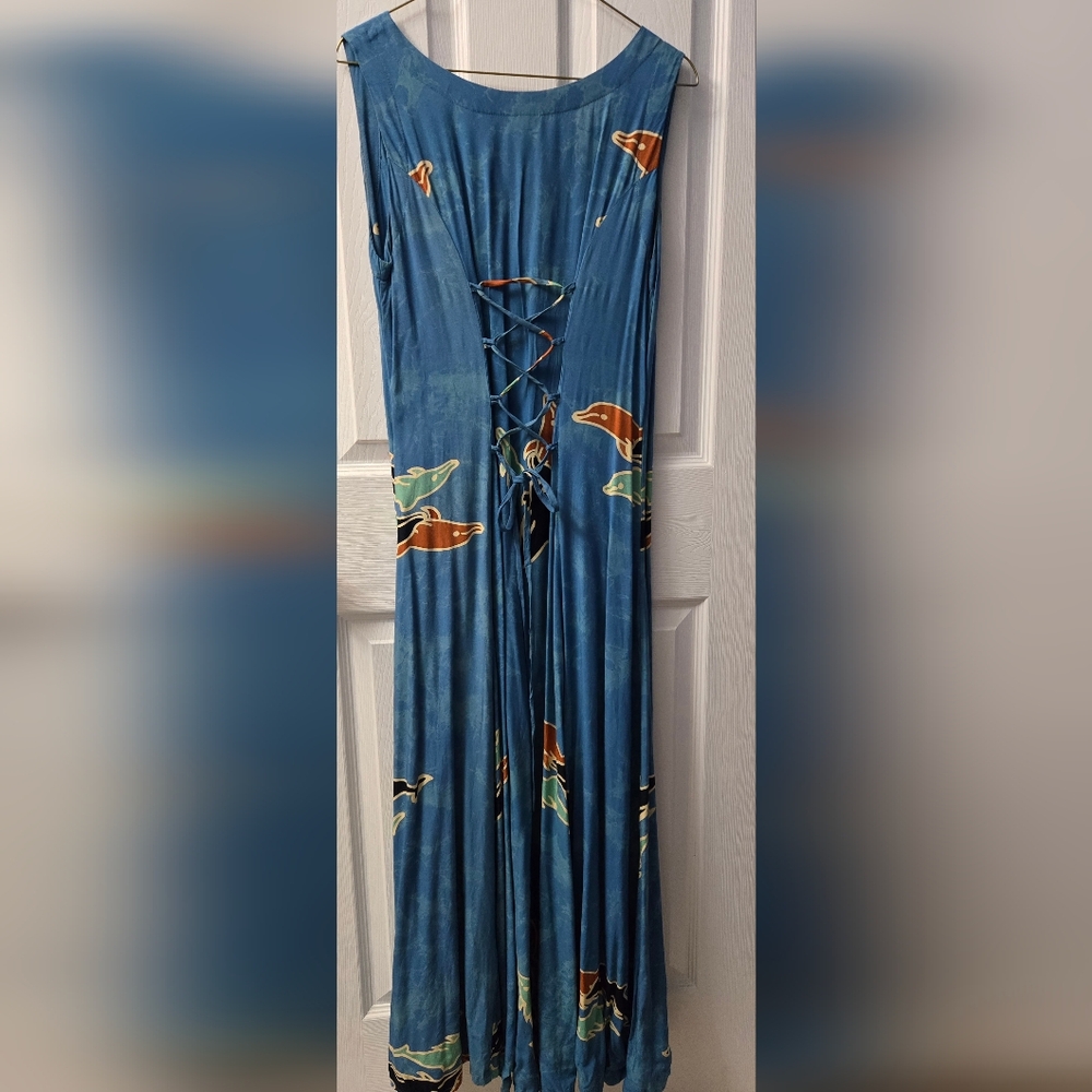 Blue Maxi Flowy Dress